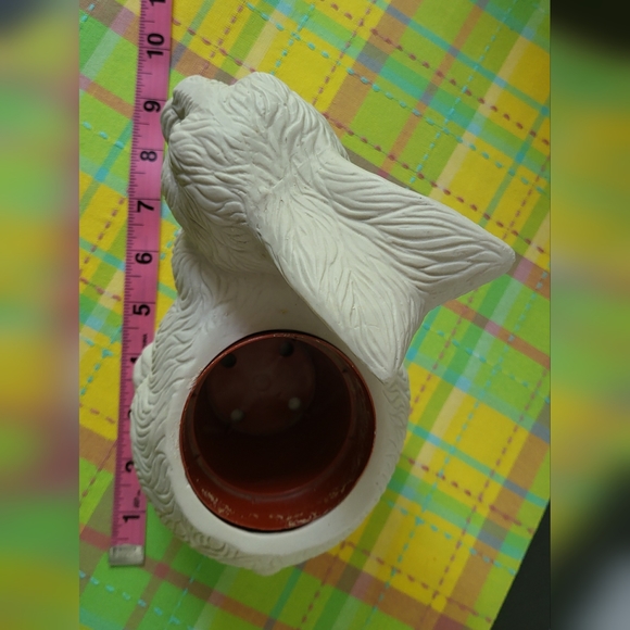 White ceramic bunny flower pot - Picture 6 of 7